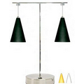 Dual Digital LED Lamp - Yellow Cone Shade